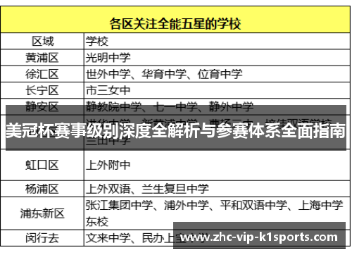 美冠杯赛事级别深度全解析与参赛体系全面指南